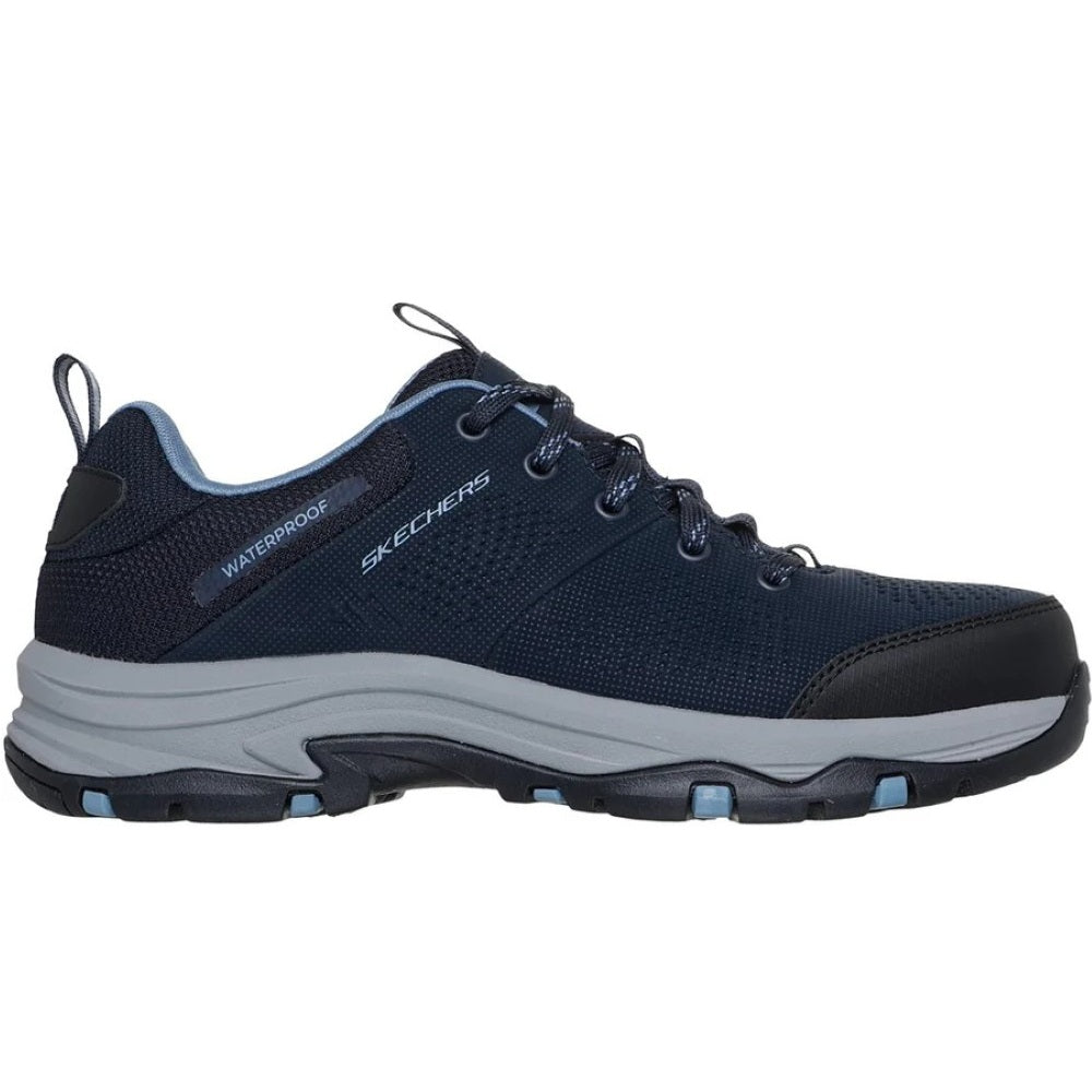 Skechers Trego Trail Destiny Women's Waterproof Memory Foam Lace Up Walking Shoe Navy/Grey