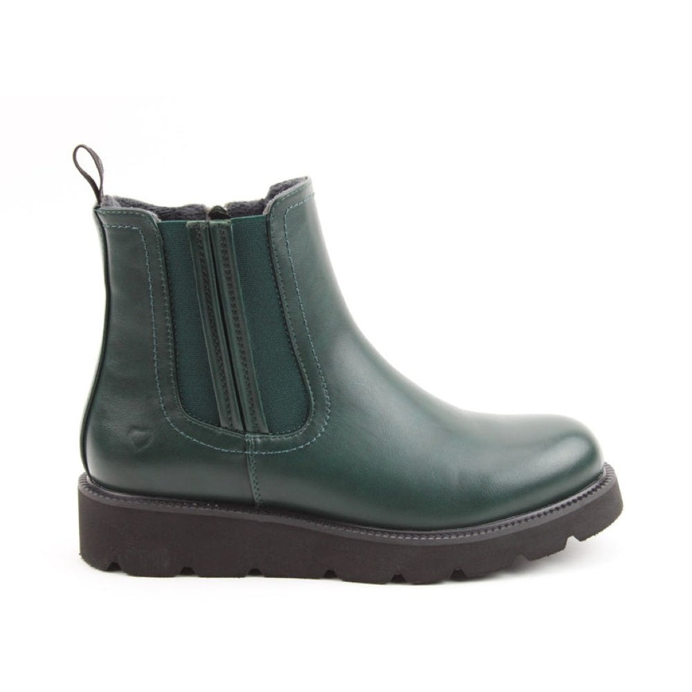 Heavenly Feet Triton Women's Lightweight Zip up Chelsea Boot Evergreen
