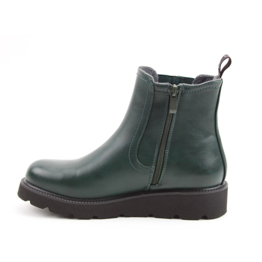 Heavenly Feet Triton Women's Lightweight Zip up Chelsea Boot Evergreen