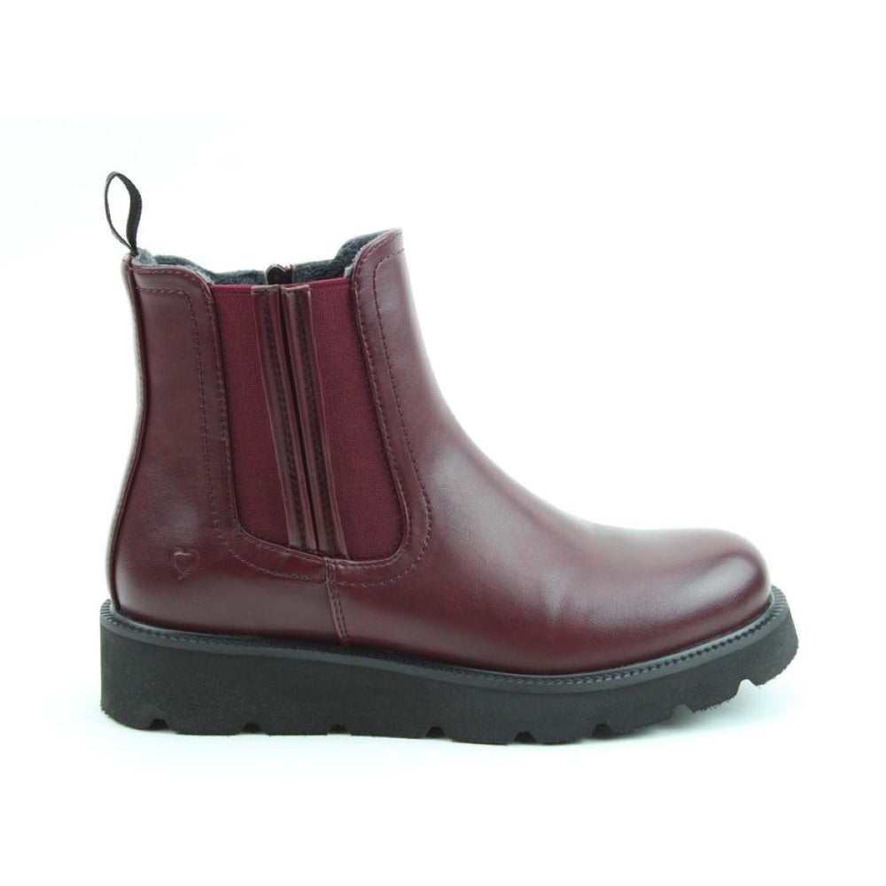 Heavenly Feet Triton Women's Lightweight Zip up Chelsea Boot Plum