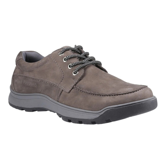 Hush Puppies Tucker Men's Casual Leather Nubuck Lace Up Shoe Grey