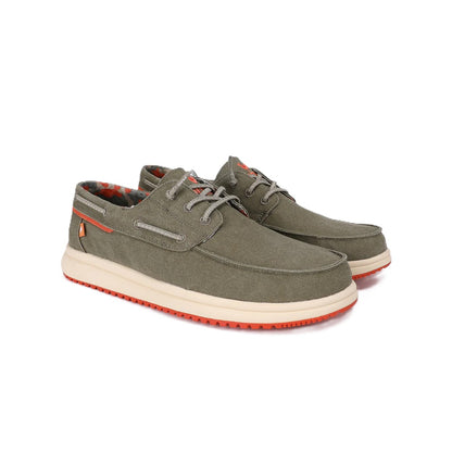 Walk In Pitas Tulum Men's Lightweight Slip On Boat Shoe Khaki