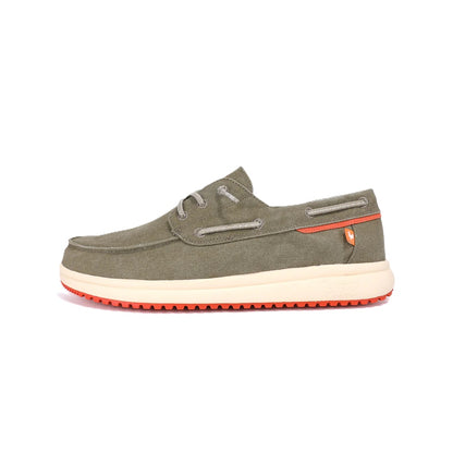 Walk In Pitas Tulum Men's Lightweight Slip On Boat Shoe Khaki