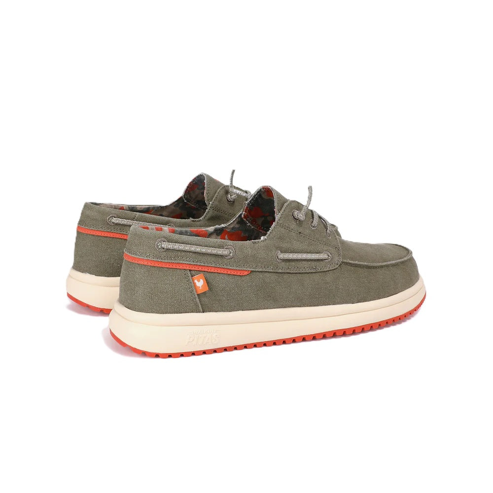 Walk In Pitas Tulum Men's Lightweight Slip On Boat Shoe Khaki