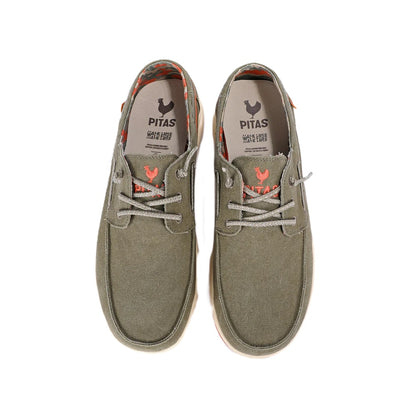Walk In Pitas Tulum Men's Lightweight Slip On Boat Shoe Khaki