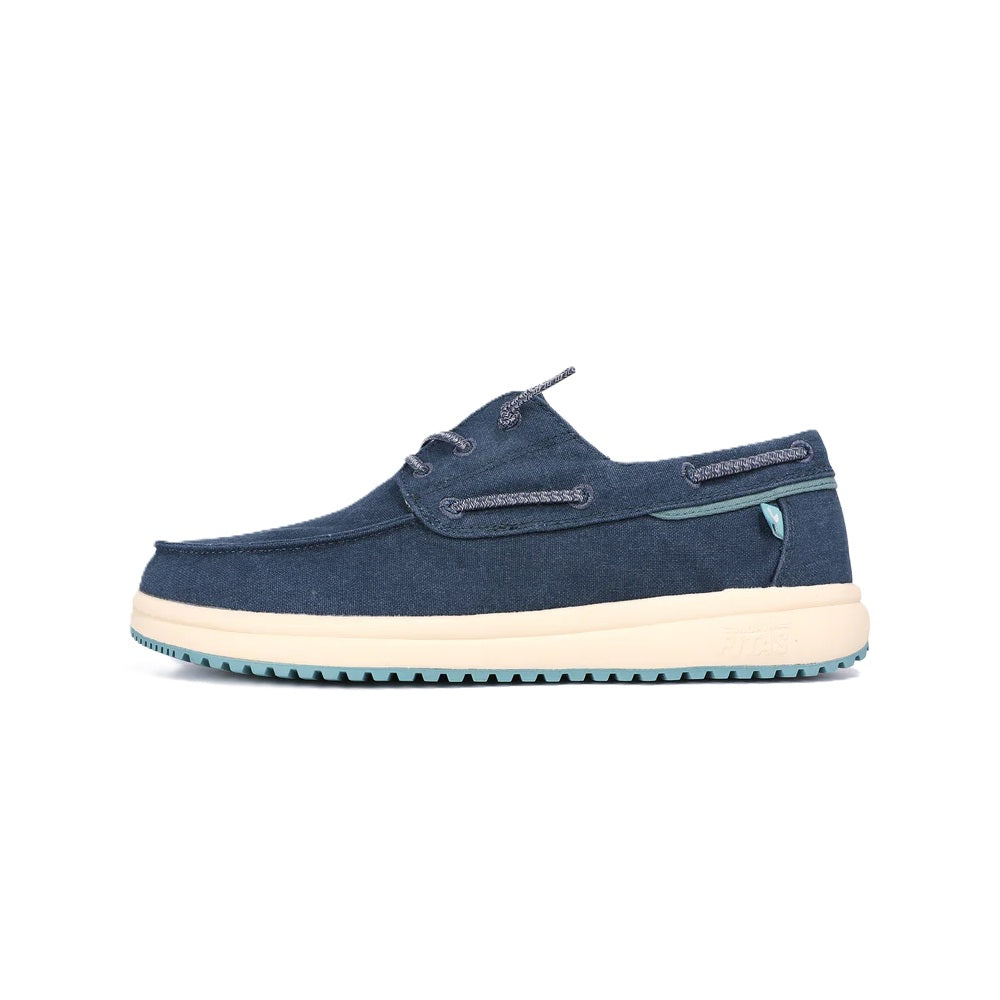 Walk In Pitas Tulum Men's Lightweight Slip On Boat Shoe Marino