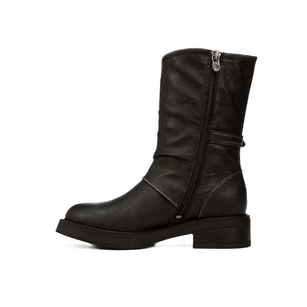 Blowfish Malibu Venice Women's Vegan Friendly Twin Buckle & Zip Mid Boot Black