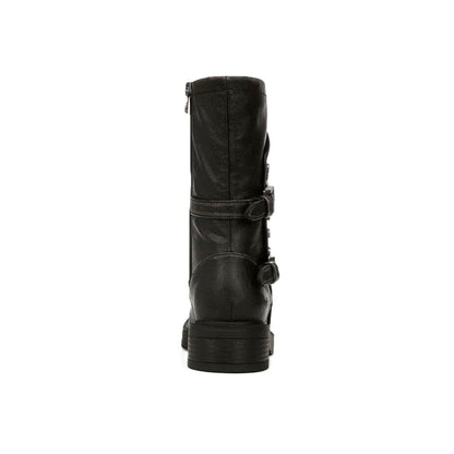 Blowfish Malibu Venice Women's Vegan Friendly Twin Buckle & Zip Mid Boot Black