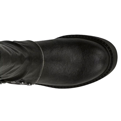 Blowfish Malibu Venice Women's Vegan Friendly Twin Buckle & Zip Mid Boot Black