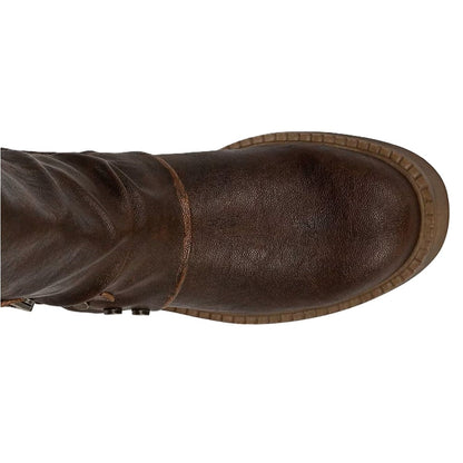 Blowfish Malibu Venice Women's Vegan Friendly Twin Buckle & Zip Mid Boot Brown