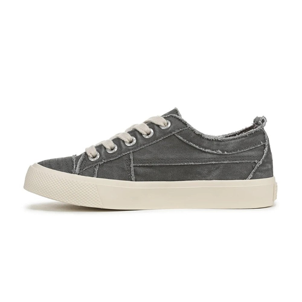 Blowfish Malibu Very Sadie Women's Floral Embroidered Lace Up Platform Trainer Charcoal