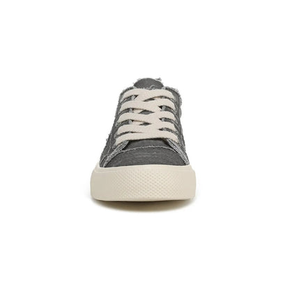 Blowfish Malibu Very Sadie Women's Floral Embroidered Lace Up Platform Trainer Charcoal