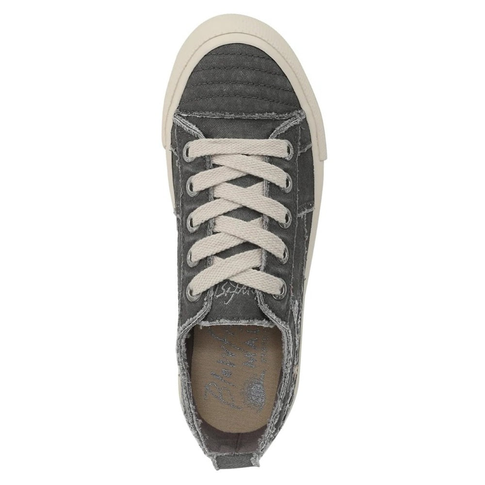 Blowfish Malibu Very Sadie Women's Floral Embroidered Lace Up Platform Trainer Charcoal