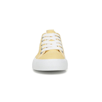 Blowfish Malibu Very Sadie Women's Floral Embroidered Lace Up Platform Trainer Buttery Yellow