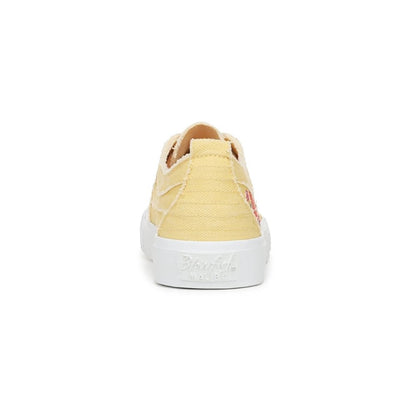 Blowfish Malibu Very Sadie Women's Floral Embroidered Lace Up Platform Trainer Buttery Yellow