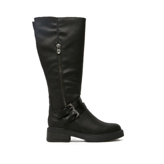 Blowfish Malibu Virtue 2 Women's Vegan Friendly Zip Up Long Boot Black