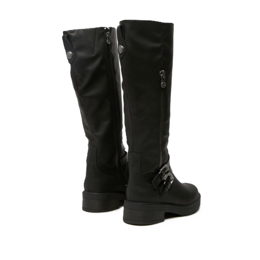 Blowfish Malibu Virtue 2 Women's Vegan Friendly Zip Up Long Boot Black