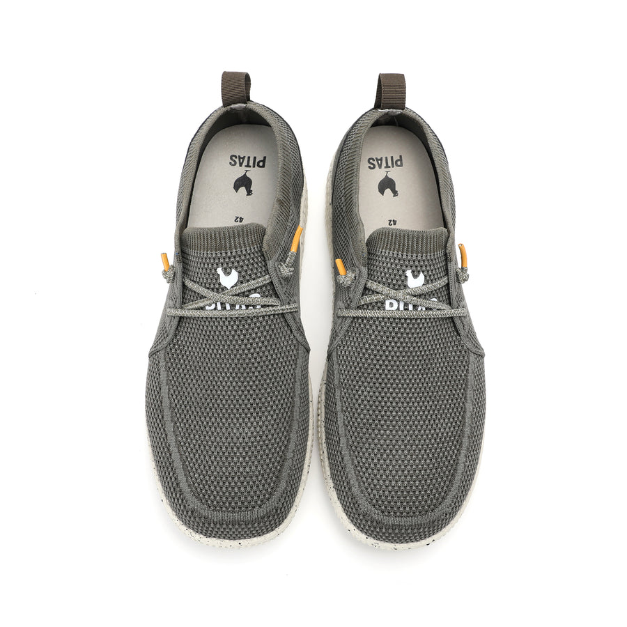 Walk In Pitas Wallabi Fly Washed Men's Lightweight Wally Slip On Canvas Shoe Khaki