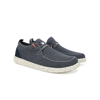 Walk In Pitas Wallabi Fly Washed Men's Lightweight Wally Slip On Canvas Shoe Marino