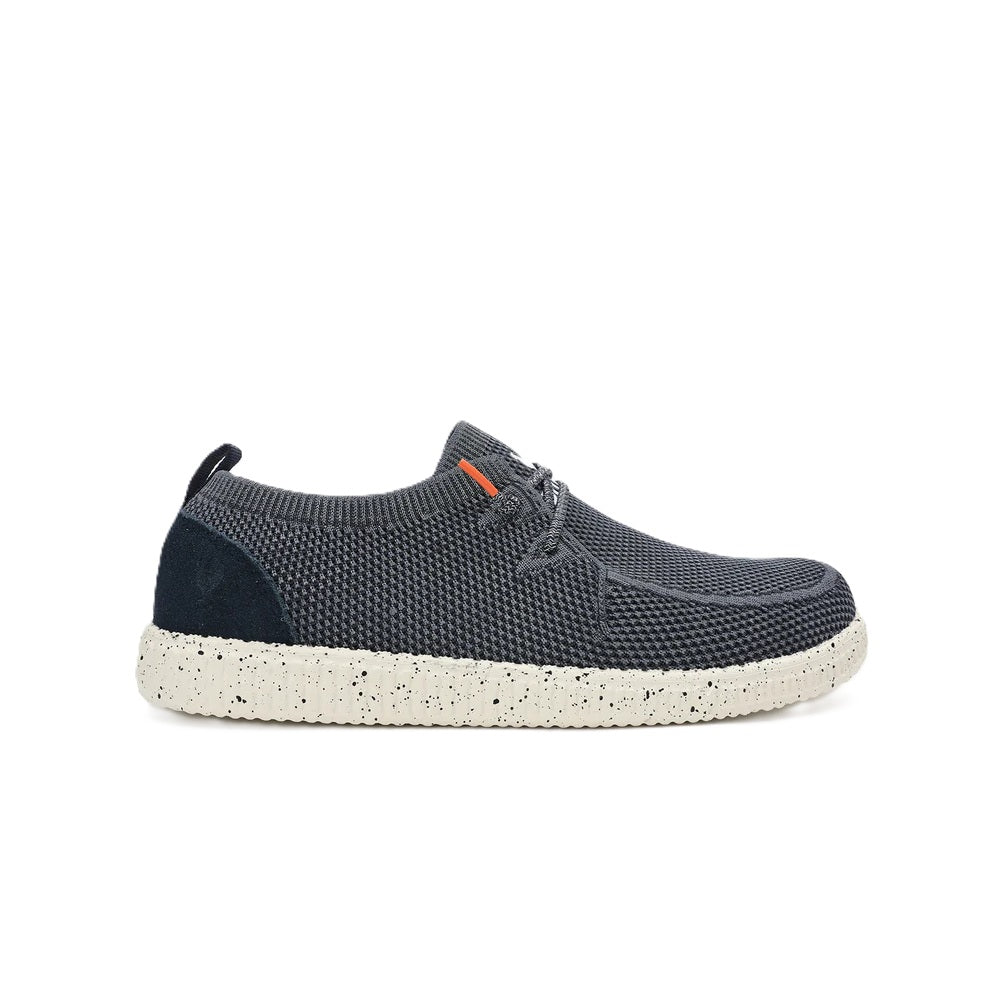 Walk In Pitas Wallabi Fly Washed Men's Lightweight Wally Slip On Canvas Shoe Marino