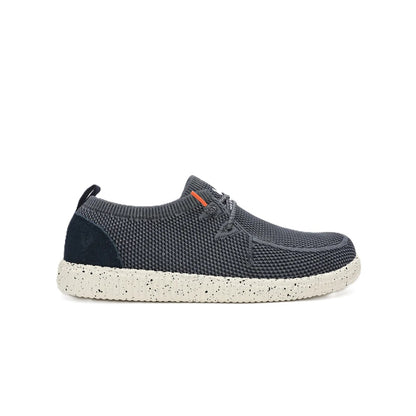 Walk In Pitas Wallabi Fly Washed Men's Lightweight Wally Slip On Canvas Shoe Marino