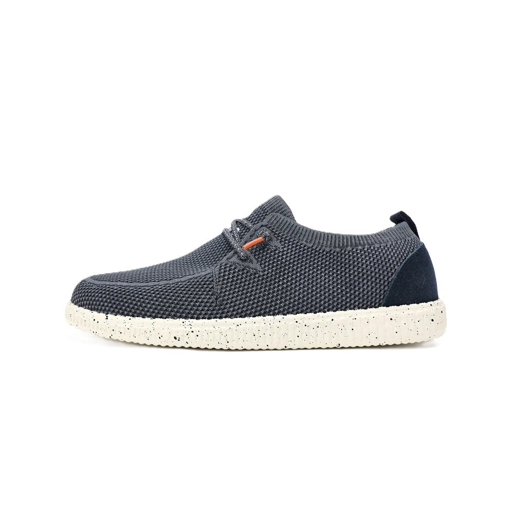Walk In Pitas Wallabi Fly Washed Men's Lightweight Wally Slip On Canvas Shoe Marino