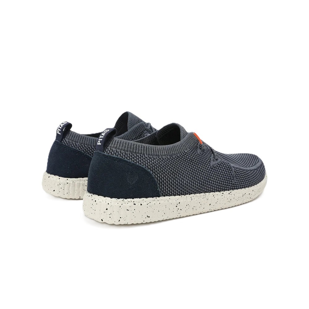 Walk In Pitas Wallabi Fly Washed Men's Lightweight Wally Slip On Canvas Shoe Marino