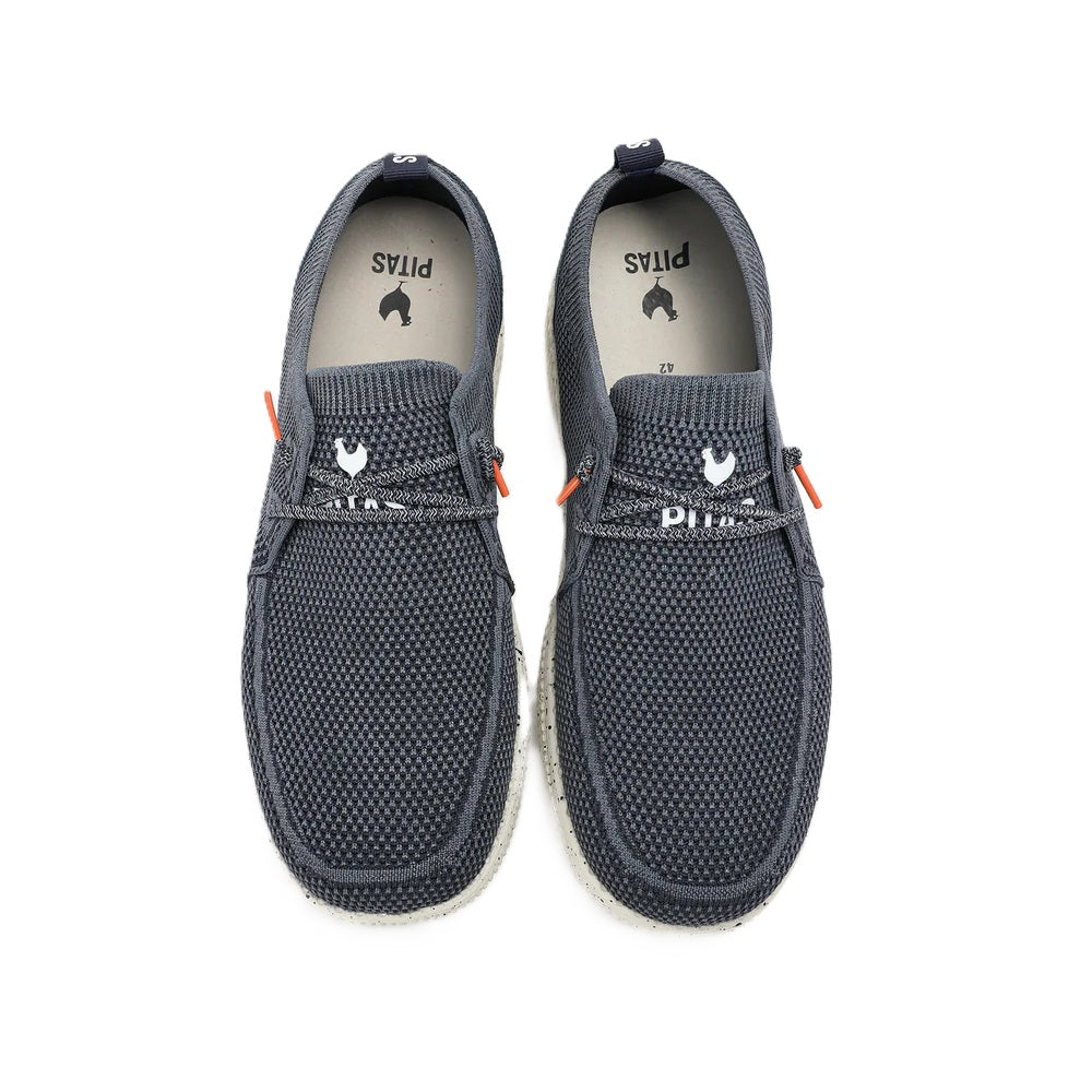 Walk In Pitas Wallabi Fly Washed Men's Lightweight Wally Slip On Canvas Shoe Marino