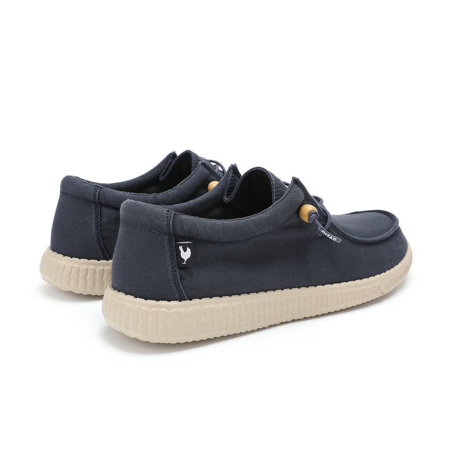 Walk In Pitas Wallabi Washed Men's Lightweight Wally Slip On Canvas Shoe Marino