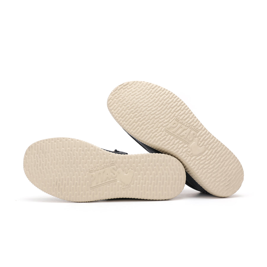 Walk In Pitas Wallabi Washed Men's Lightweight Wally Slip On Canvas Shoe Marino