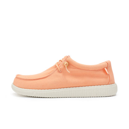 Walk In Pitas Wallabi Washed Women's Lightweight Wally Slip On Canvas Shoe Naranja Claro