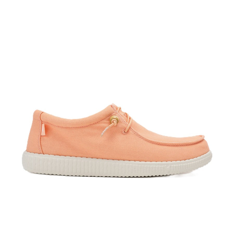 Walk In Pitas Wallabi Washed Women's Lightweight Wally Slip On Canvas Shoe Naranja Claro