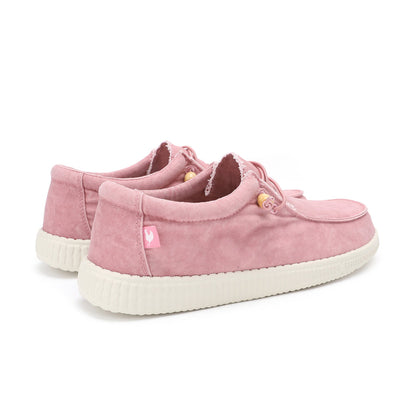 Walk In Pitas Wallabi Washed Women's Lightweight Wally Slip On Canvas Shoe Rosa