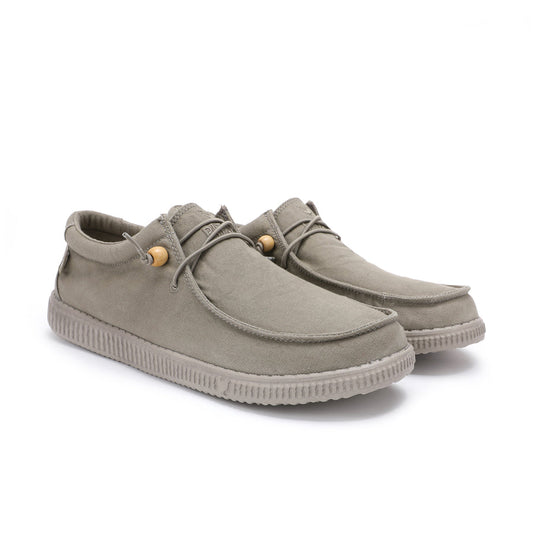 Walk In Pitas Wallabi Washed Men's Lightweight Wally Slip On Canvas Shoe Tortola