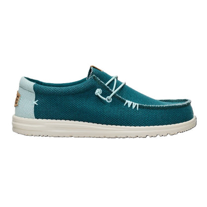 Hey Dude Wally Braided Men's Slip On Casual Shoe Deep Green / Harbor Grey