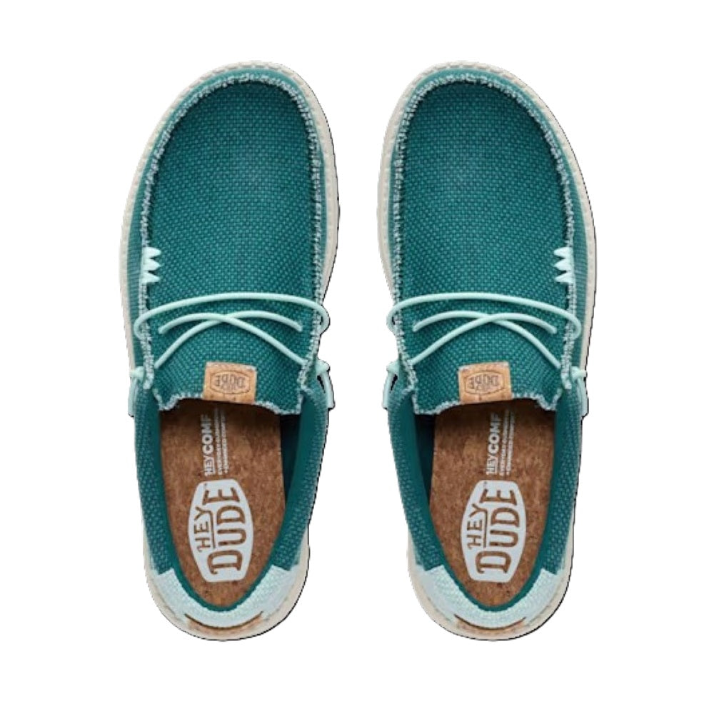 Hey Dude Wally Braided Men's Slip On Casual Shoe Deep Green / Harbor Grey