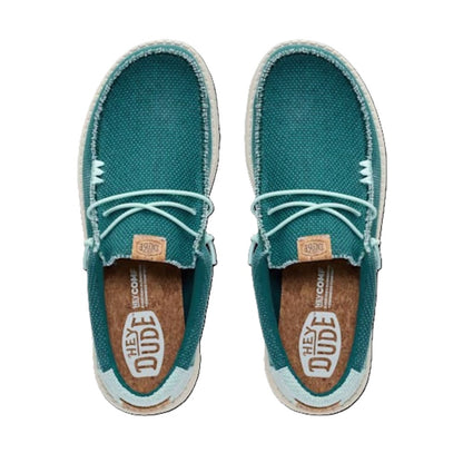 Hey Dude Wally Braided Men's Slip On Casual Shoe Deep Green / Harbor Grey