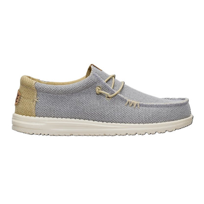 Hey Dude Wally Braided Men's Slip On Casual Shoe Flannel Grey / Olive Grey