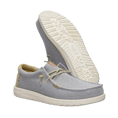 Hey Dude Wally Braided Men's Slip On Casual Shoe Flannel Grey / Olive Grey