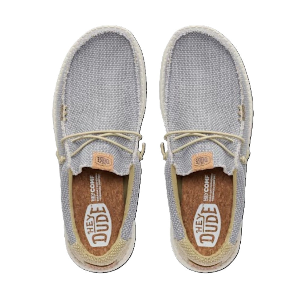 Hey Dude Wally Braided Men's Slip On Casual Shoe Flannel Grey / Olive Grey