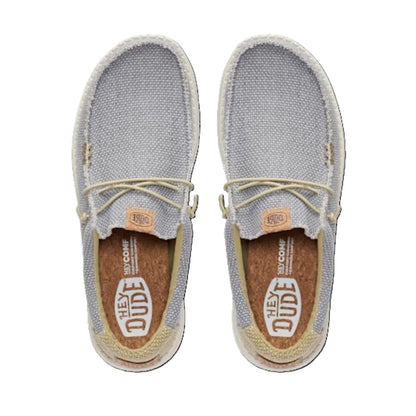 Hey Dude Wally Braided Men's Slip On Casual Shoe Flannel Grey / Olive Grey