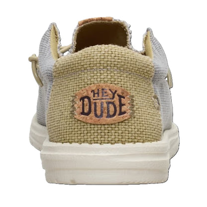 Hey Dude Wally Braided Men's Slip On Casual Shoe Flannel Grey / Olive Grey