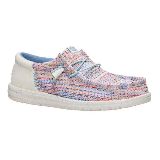 Hey Dude Wally Funk Men's Slip On Casual Shoe Egret / Multi