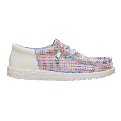 Hey Dude Wally Funk Men's Slip On Casual Shoe Egret / Multi