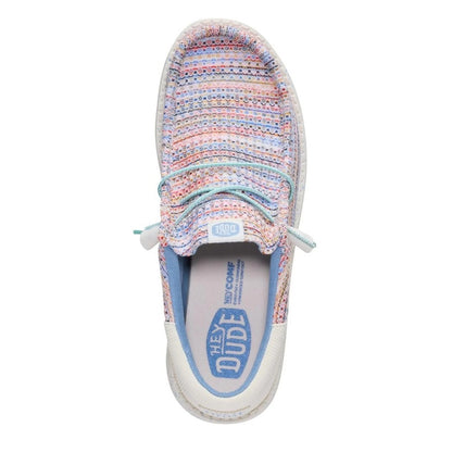 Hey Dude Wally Funk Men's Slip On Casual Shoe Egret / Multi