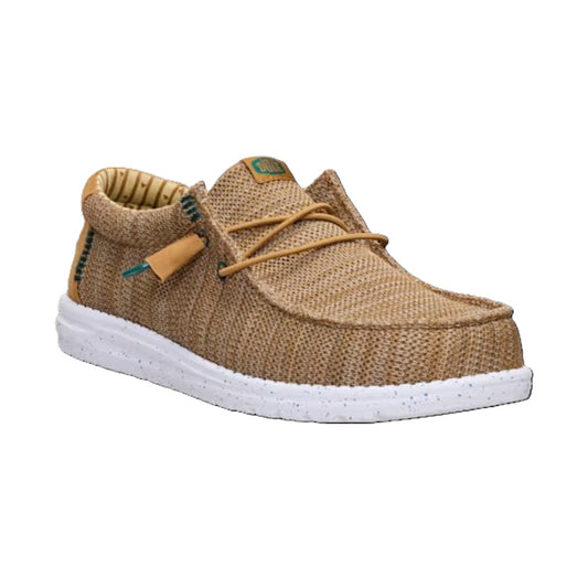 Hey Dude Wally Sox Men's Slip On Casual Shoe Bone Brown / Multi