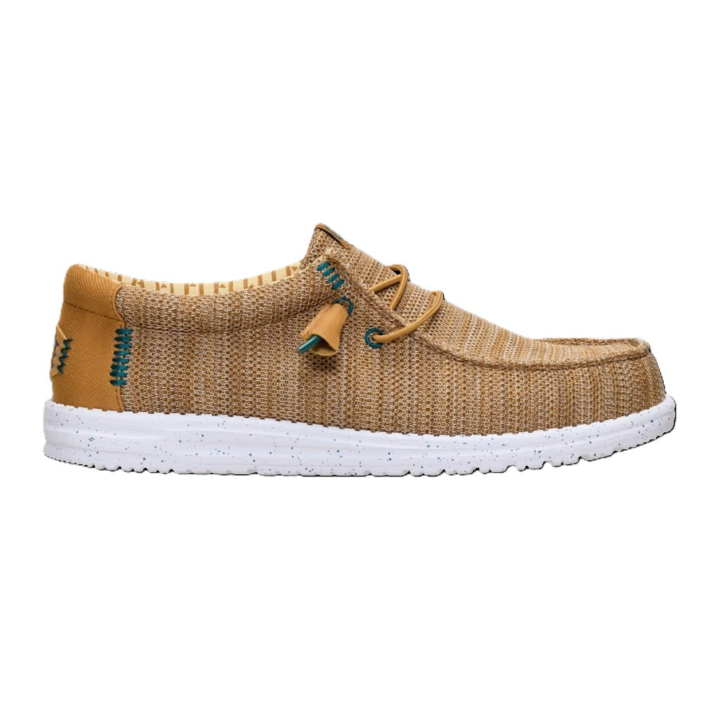 Hey Dude Wally Sox Men's Slip On Casual Shoe Bone Brown / Multi