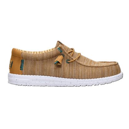 Hey Dude Wally Sox Men's Slip On Casual Shoe Bone Brown / Multi