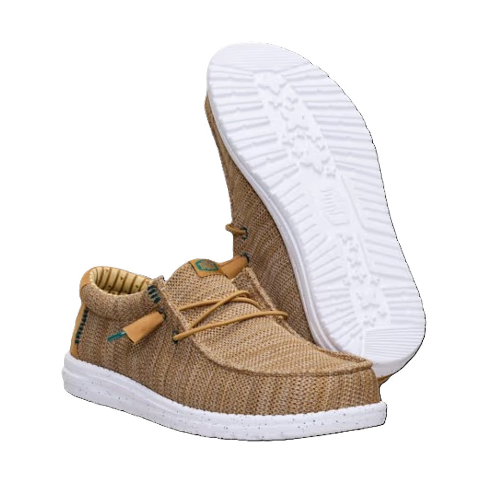 Hey Dude Wally Sox Men's Slip On Casual Shoe Bone Brown / Multi