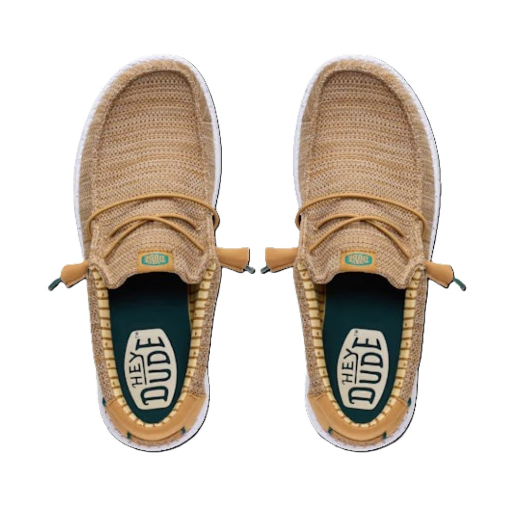 Hey Dude Wally Sox Men's Slip On Casual Shoe Bone Brown / Multi